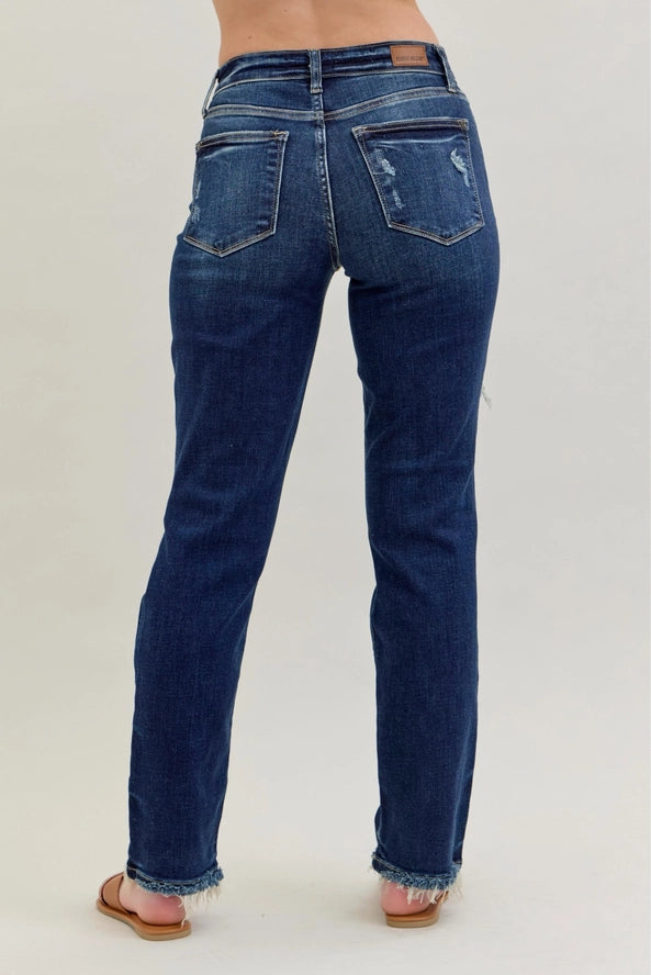 Judy Blue Heavy Destroyed Straight Jeans