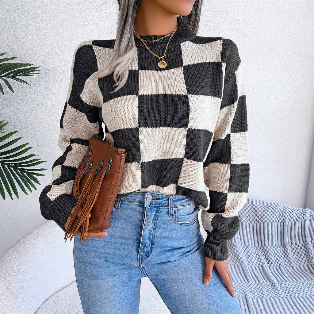 Plaid and Pop Sweater