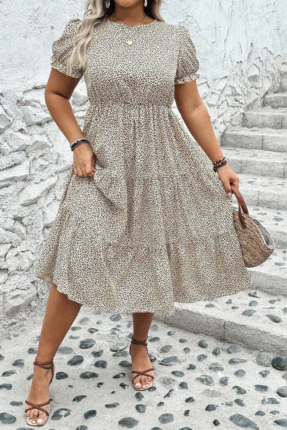 Leopard Luxe Frill Flare Dress