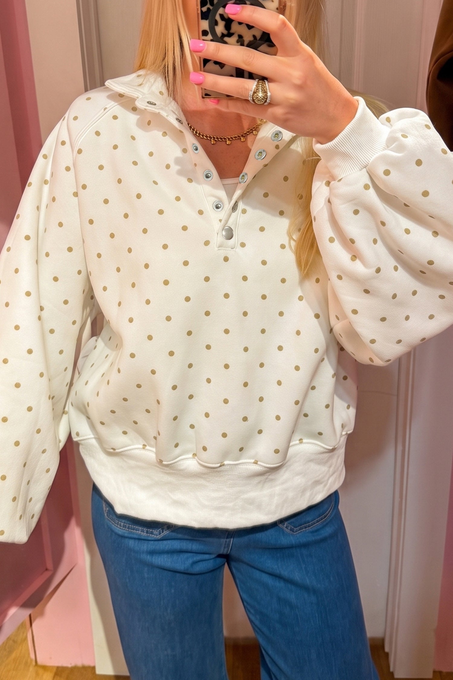 Sweet Pea Polka Dot Pullover