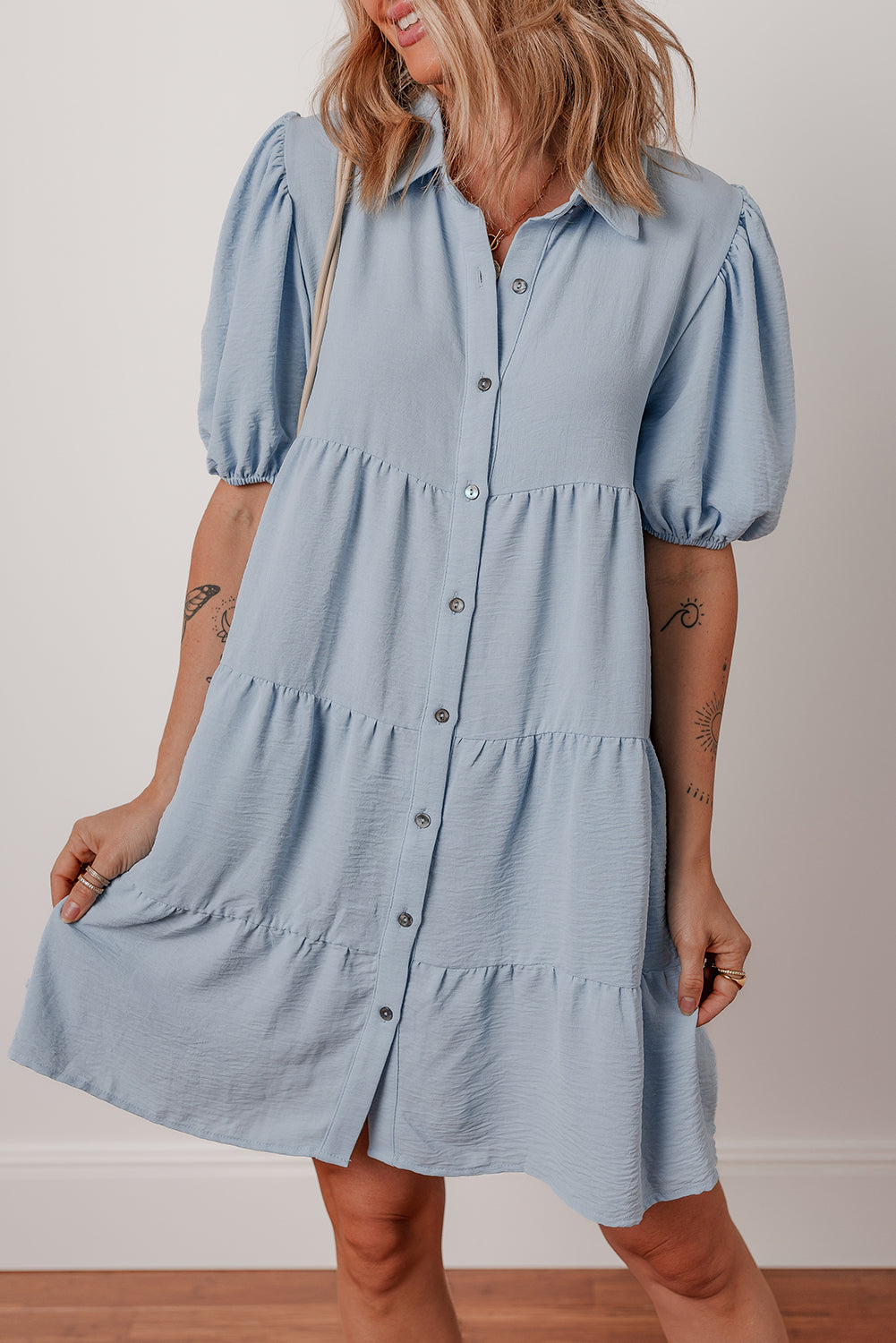 Bluebell Tiered Shirt Dress
