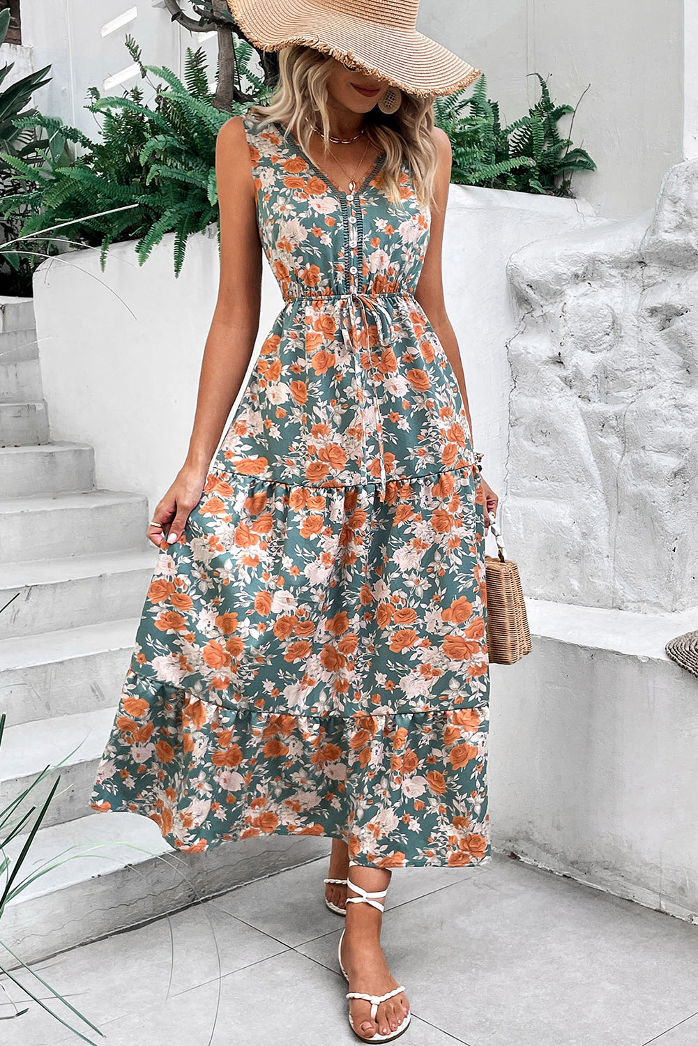 Palm Paradise Midi Dress