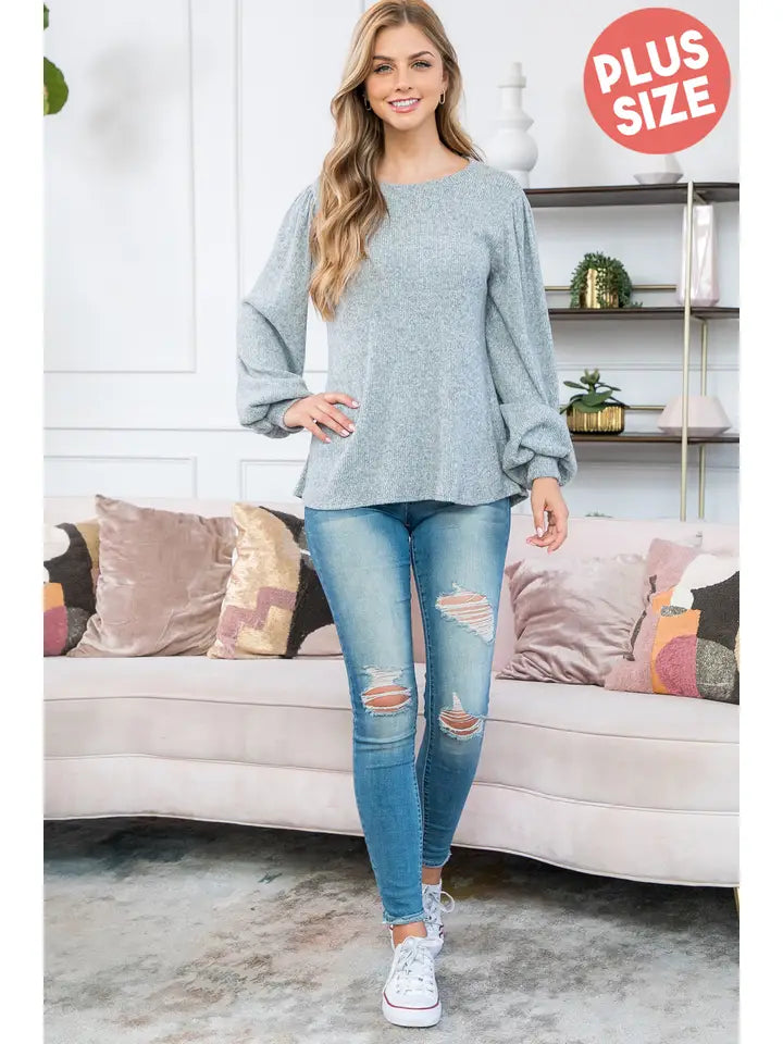 PLUS Golden Hour Ribbed Top