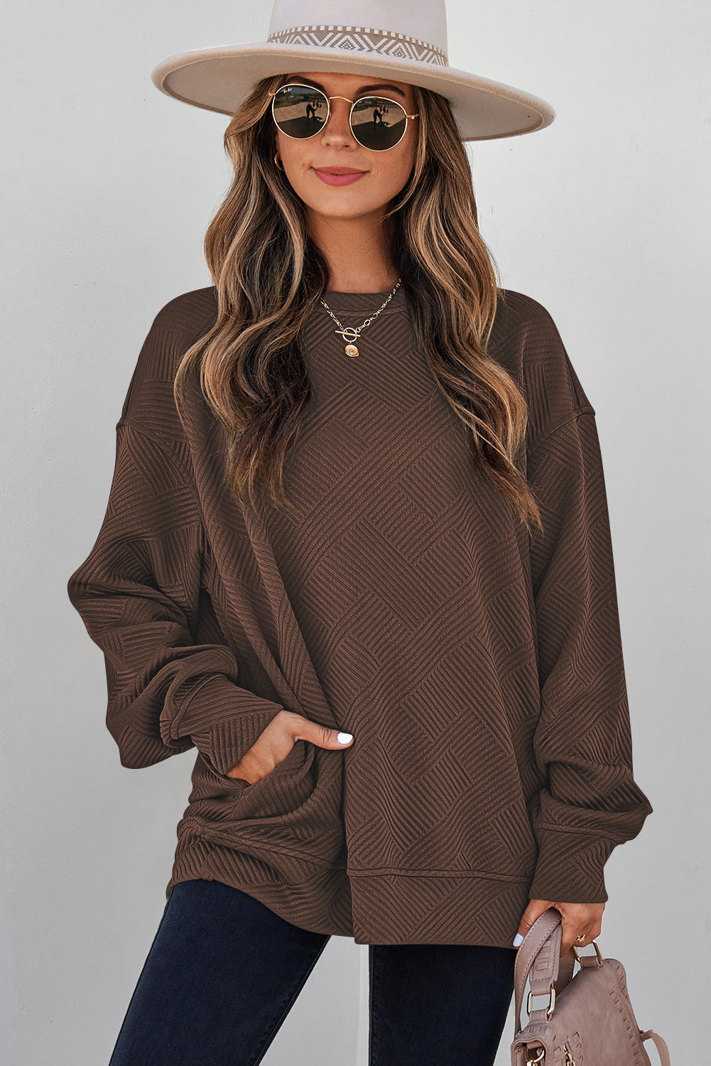 Morning Roast Textured Sweatshirt