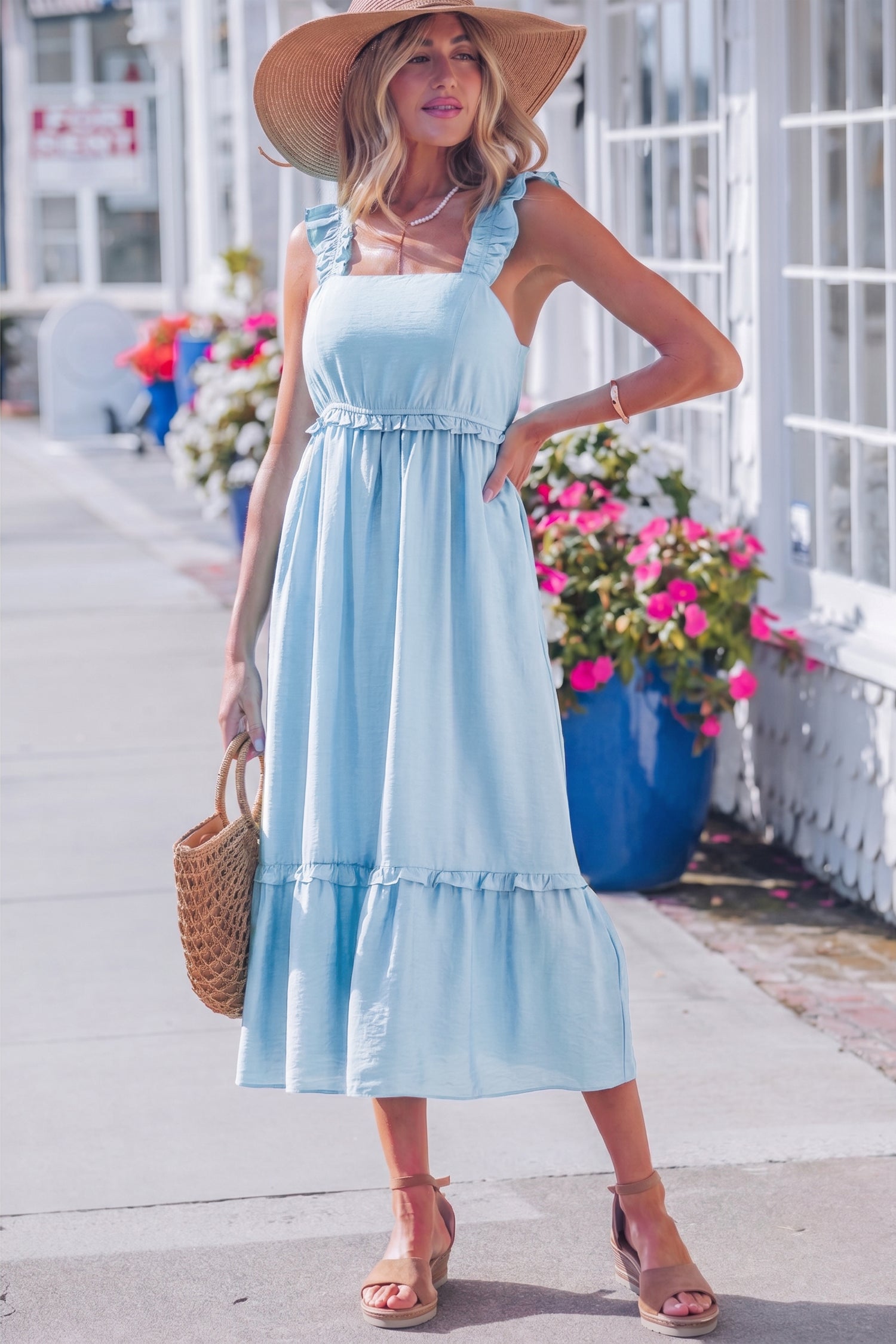 Minimal Charm Ruffle Maxi
