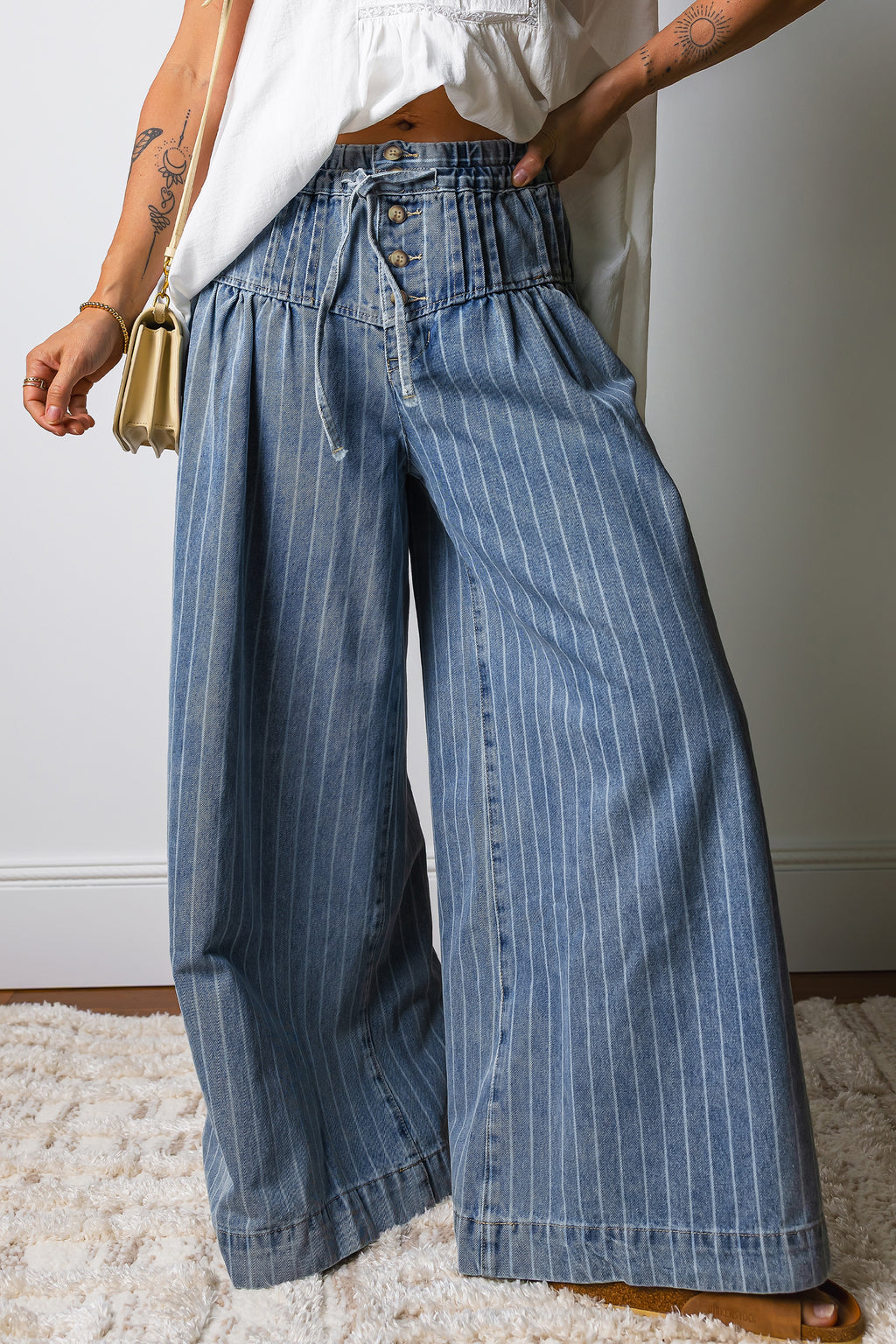 Tidal Wave Pleated Denim