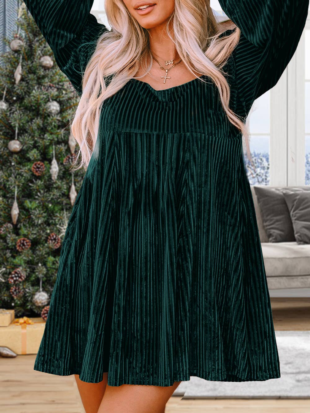 Holly Jolly Velvet Dress