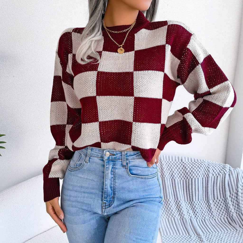 Plaid and Pop Sweater