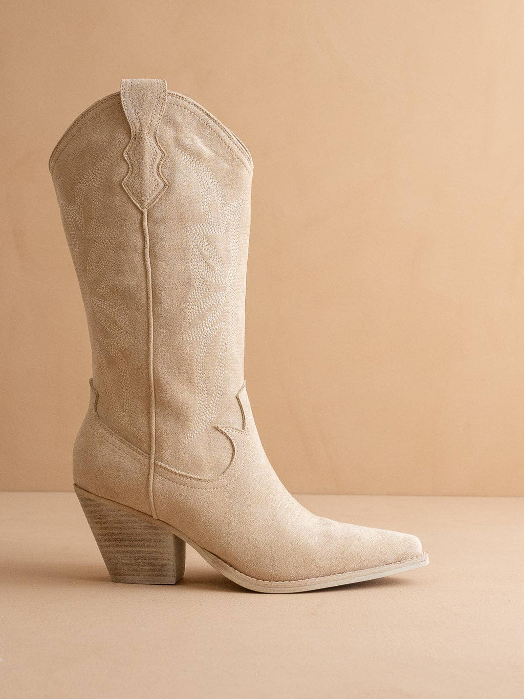 The Sahara | Cream Suede Western Cowboy Boot
