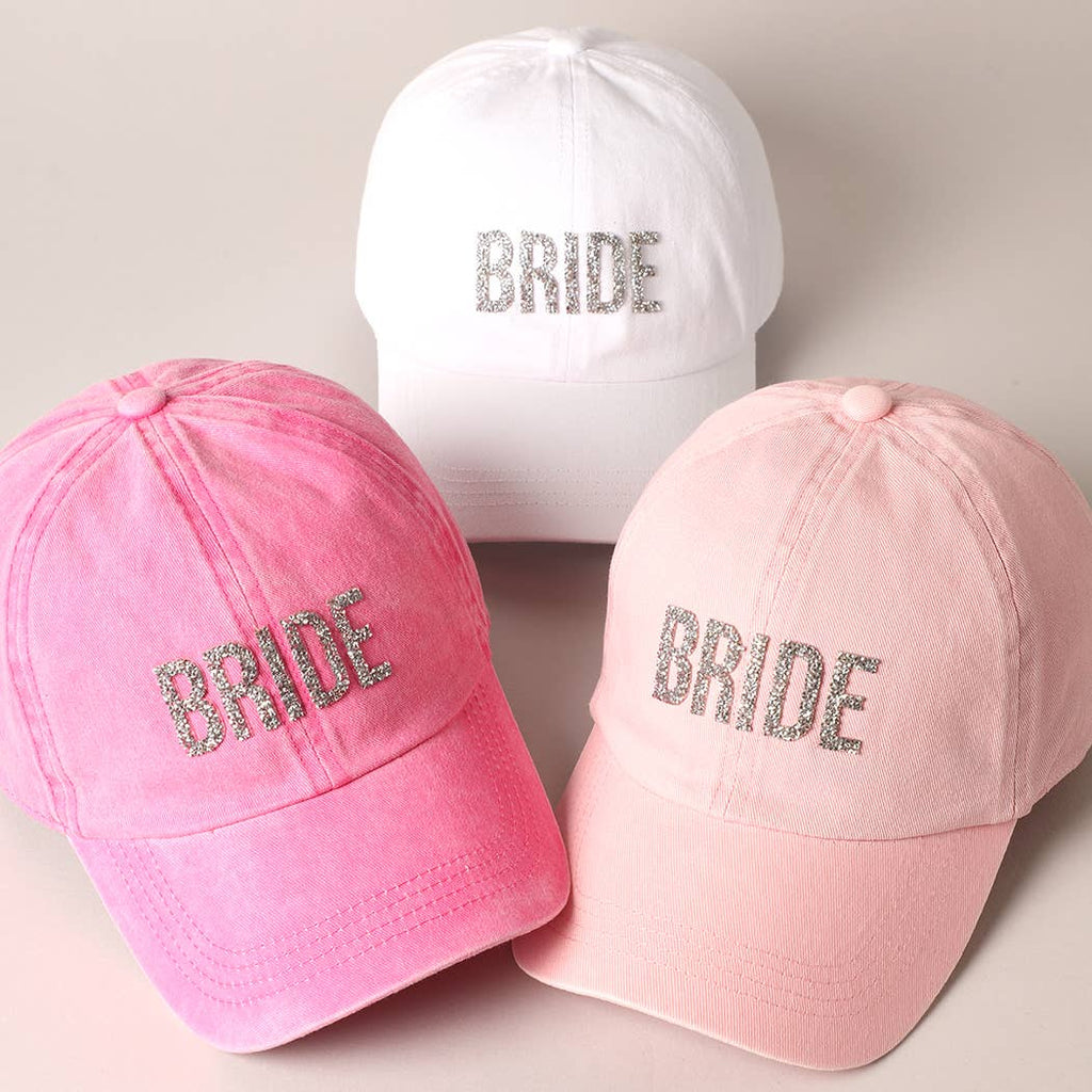 Bride Glitter Letter Patch Baseball Cap