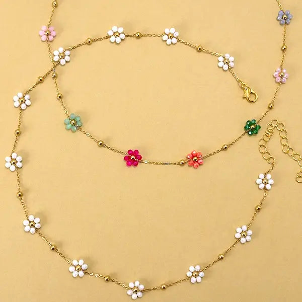 Summer Petal Charm Necklace