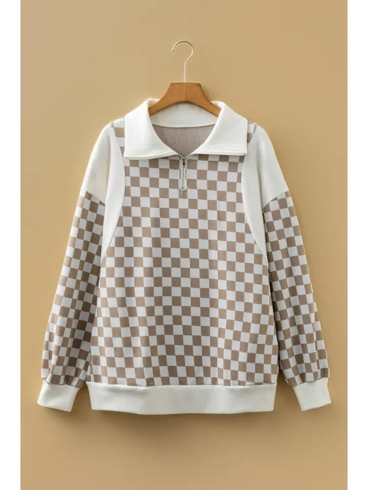 Cozy Checkmate Plullover