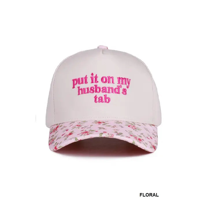 Put It On My Husband’s Tab Embroidered Canvas Cap