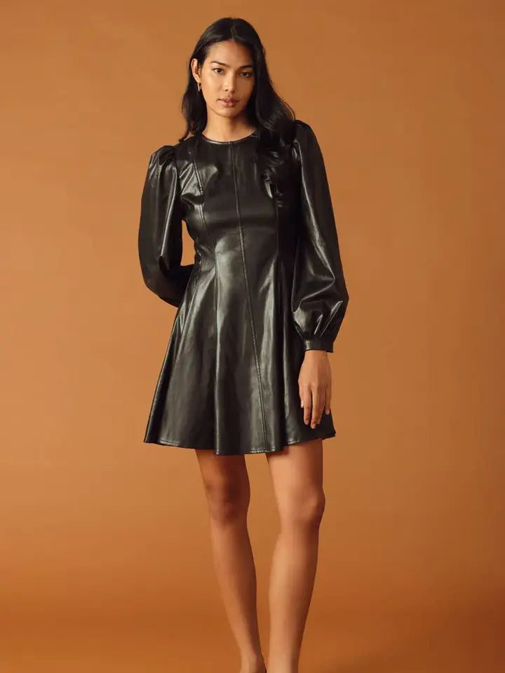 Girls’ Night Leather Mini Dress