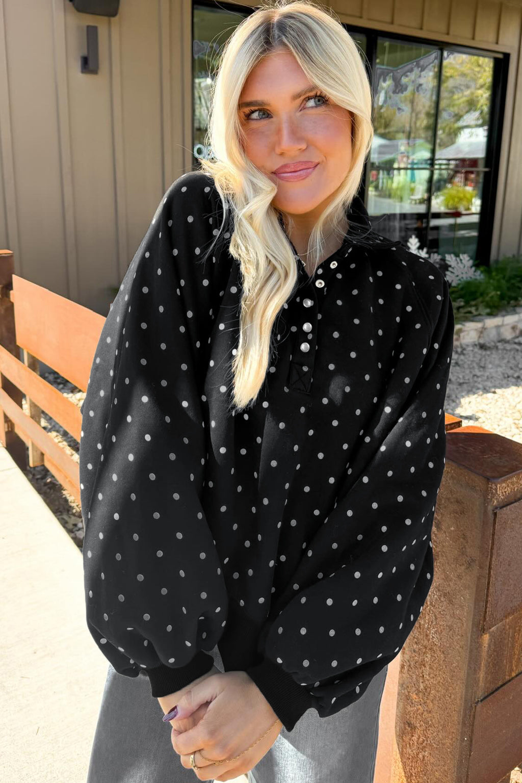 Sweet Pea Polka Dot Pullover