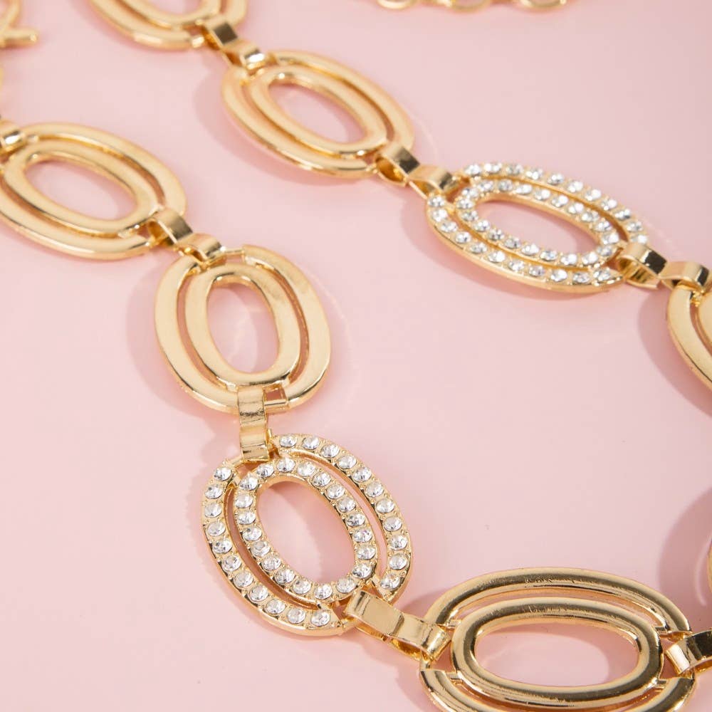 Double Ovals Chain Belt