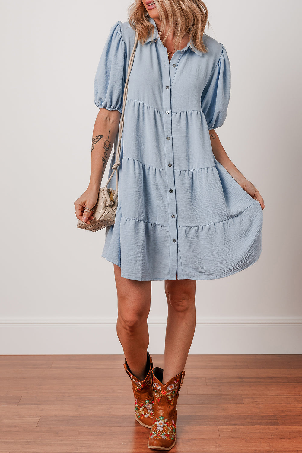 Bluebell Tiered Shirt Dress