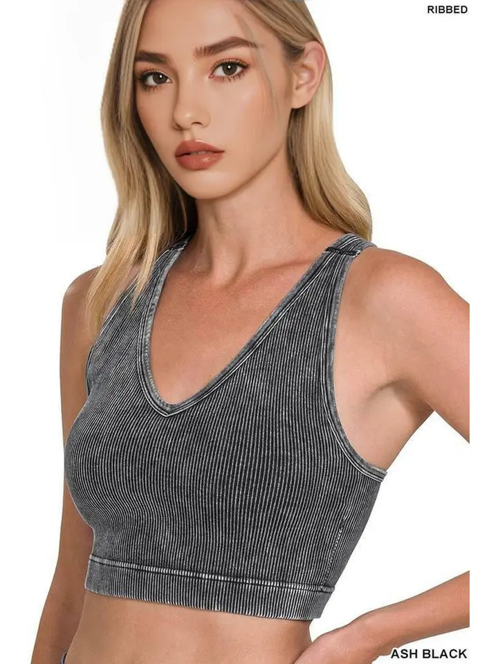 Luxe Rib Halter Crop