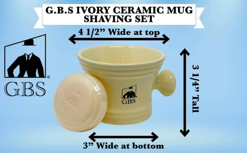 GBS 3 Piece  Mug, brush and Shaving soap Set