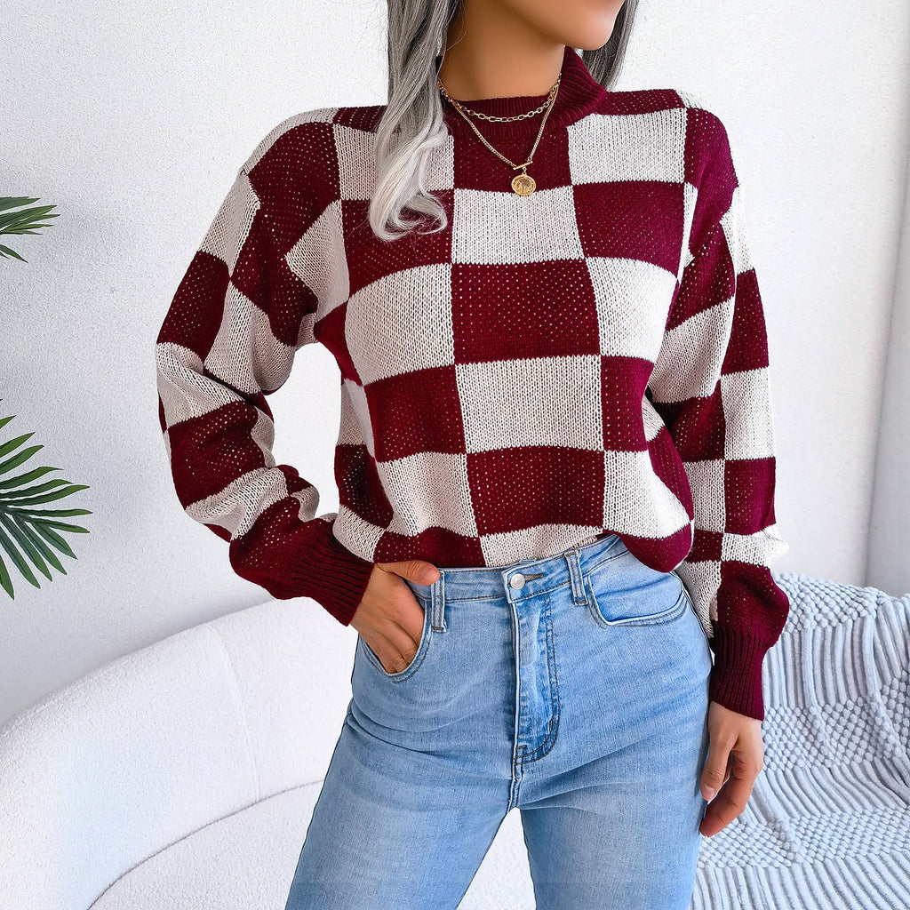 Plaid and Pop Sweater