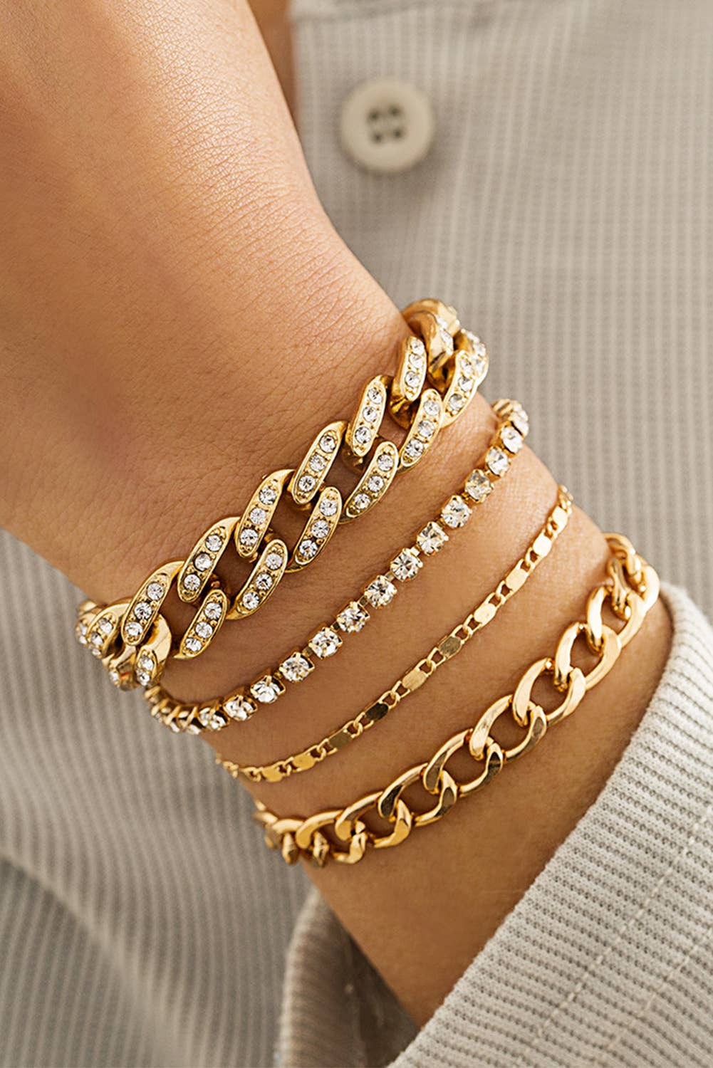Sparkle Chain Bracelet Set