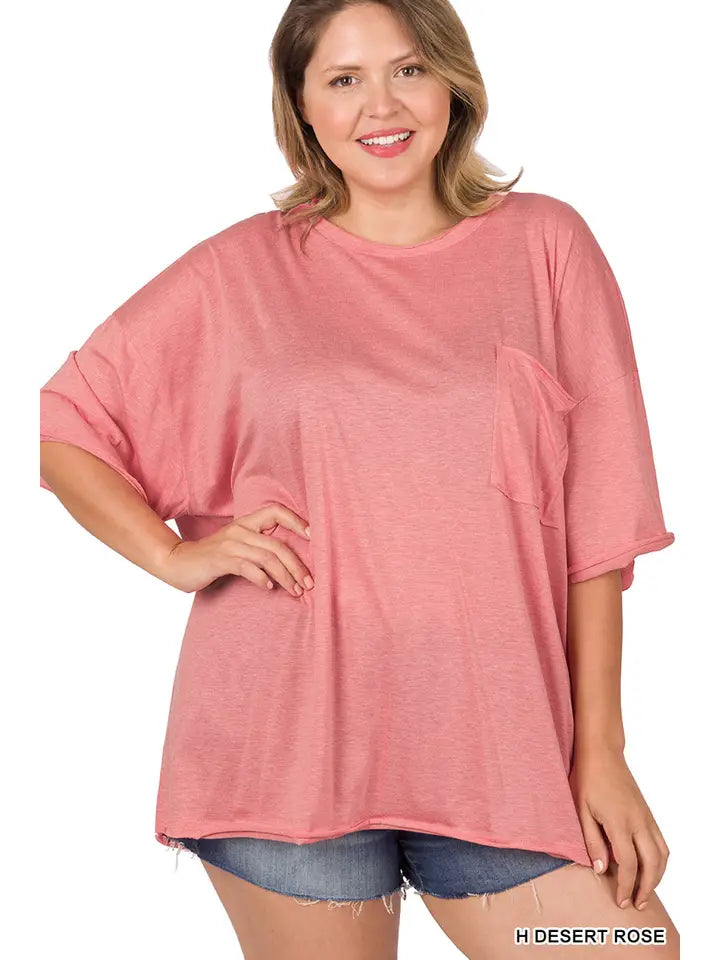 Blush & Breeze Oversized Tee