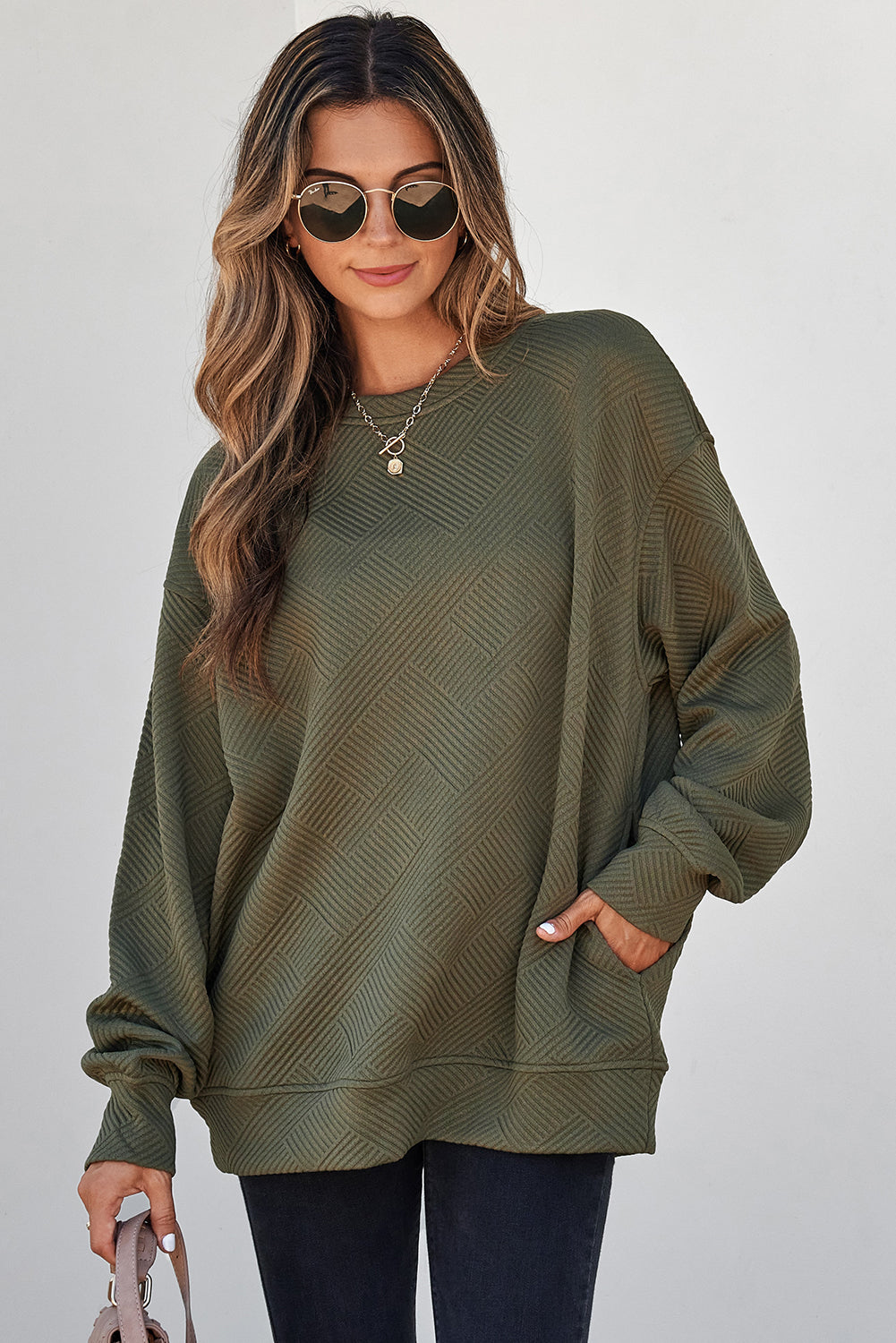 Morning Roast Textured Sweatshirt