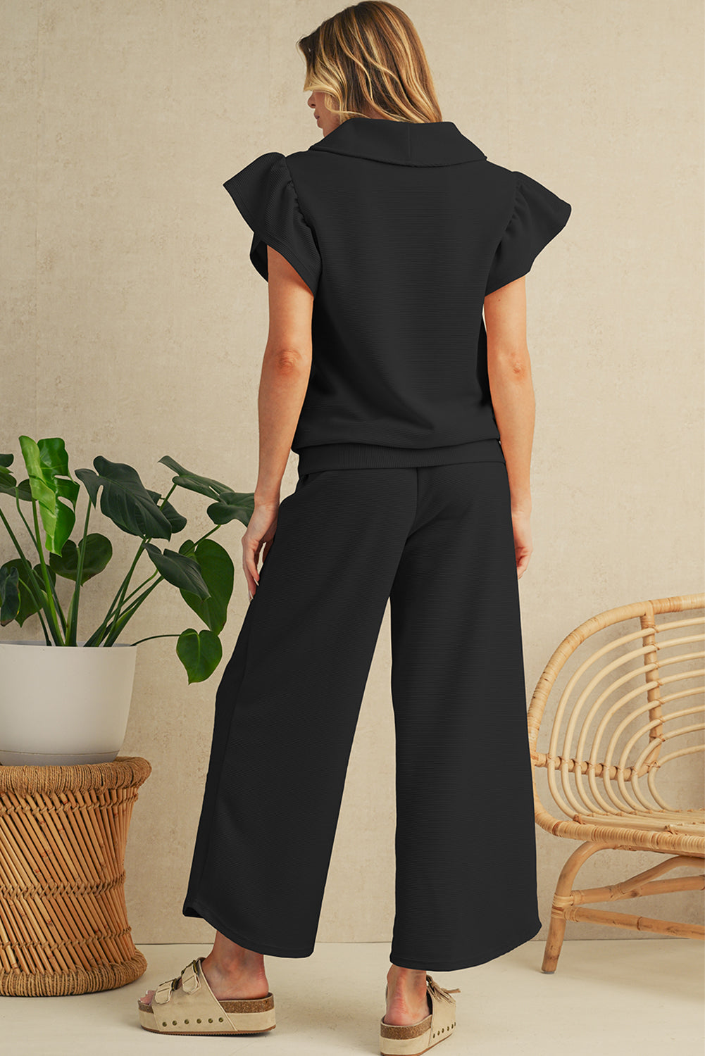 Off-Duty Zip & Wide Leg Set