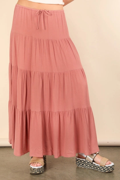 Blush Breeze Tiered Skirt