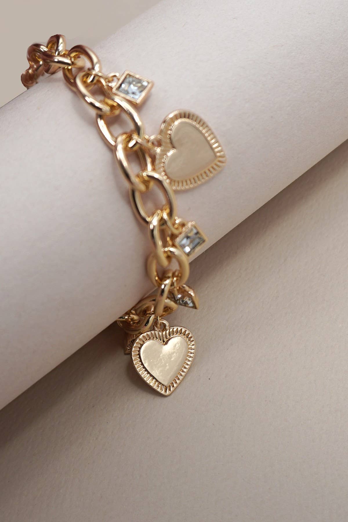Heart O Gold Charm Bracelet