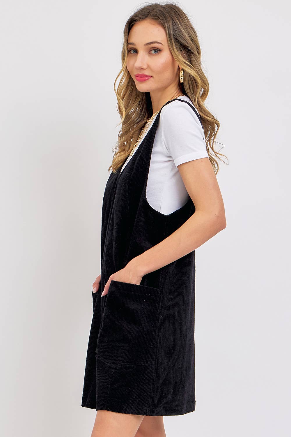 Overall Corduroy Dress