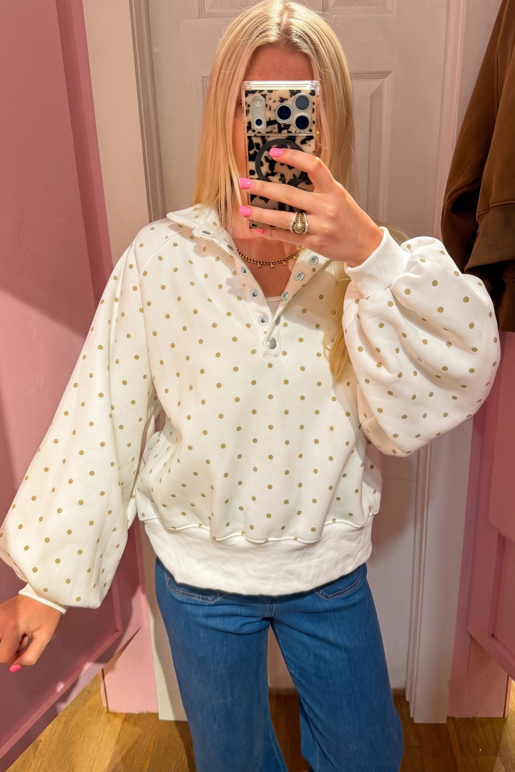 Sweet Pea Polka Dot Pullover
