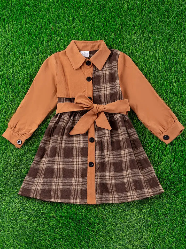 Autumn Stroll Plaid Dress