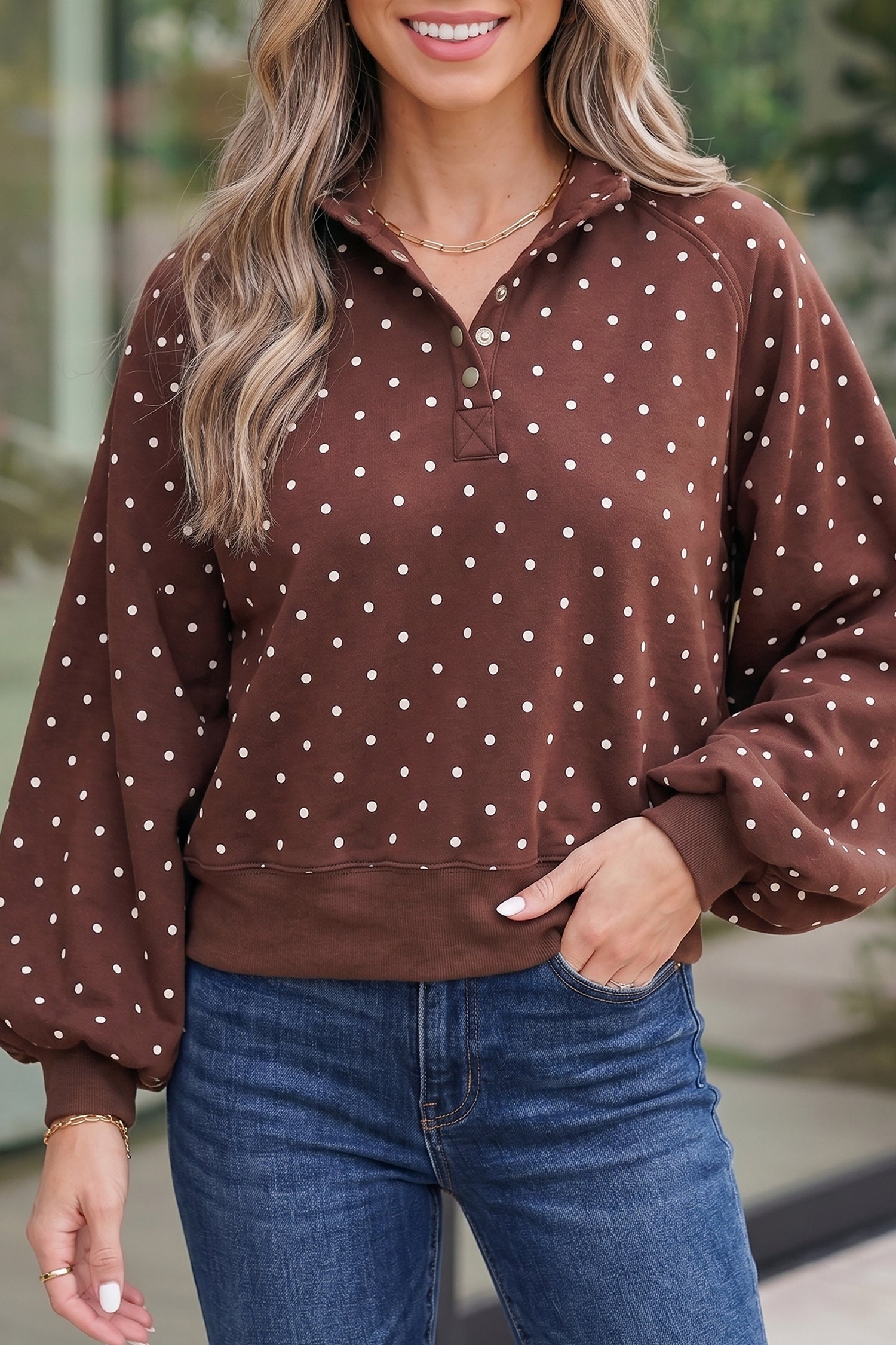 Sweet Pea Polka Dot Pullover