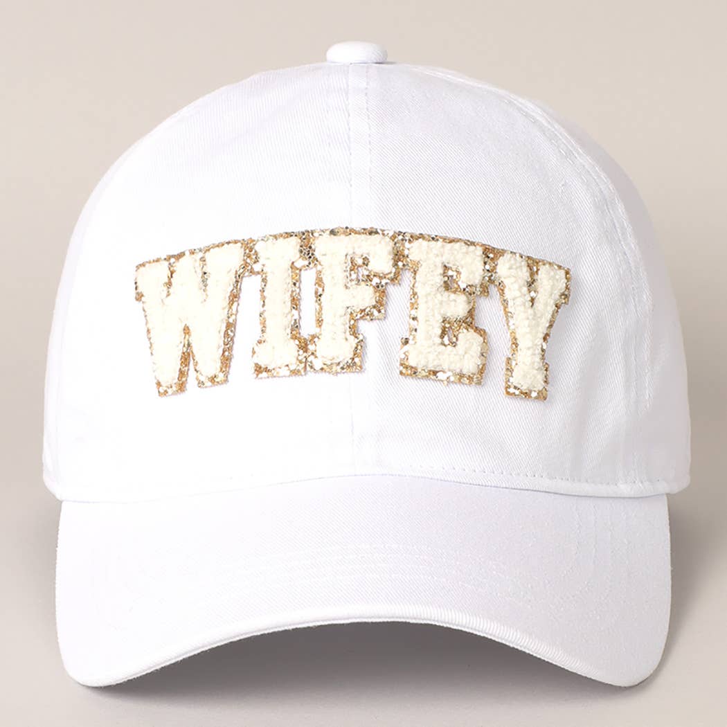 WIFEY Chenille Letter Patch Cotton Baseball Cap