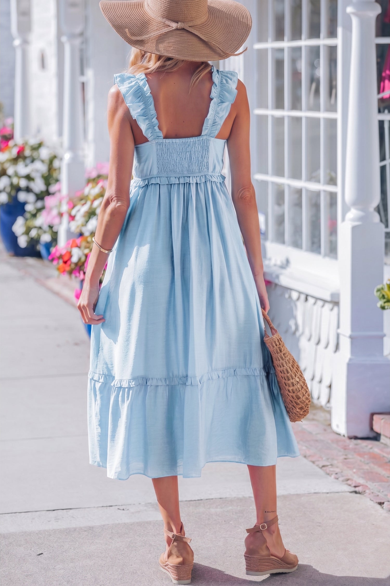 Minimal Charm Ruffle Maxi