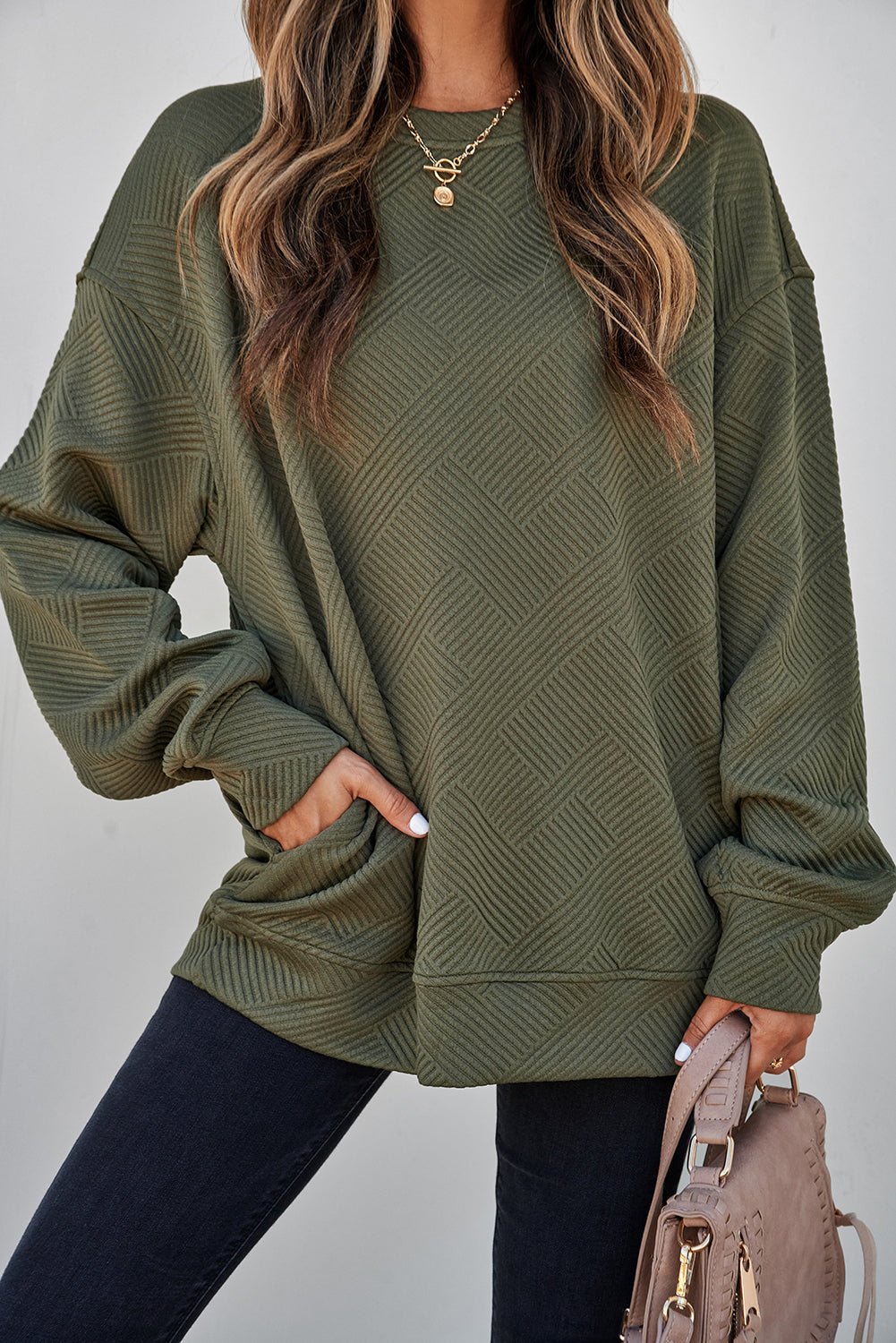 Morning Roast Textured Sweatshirt