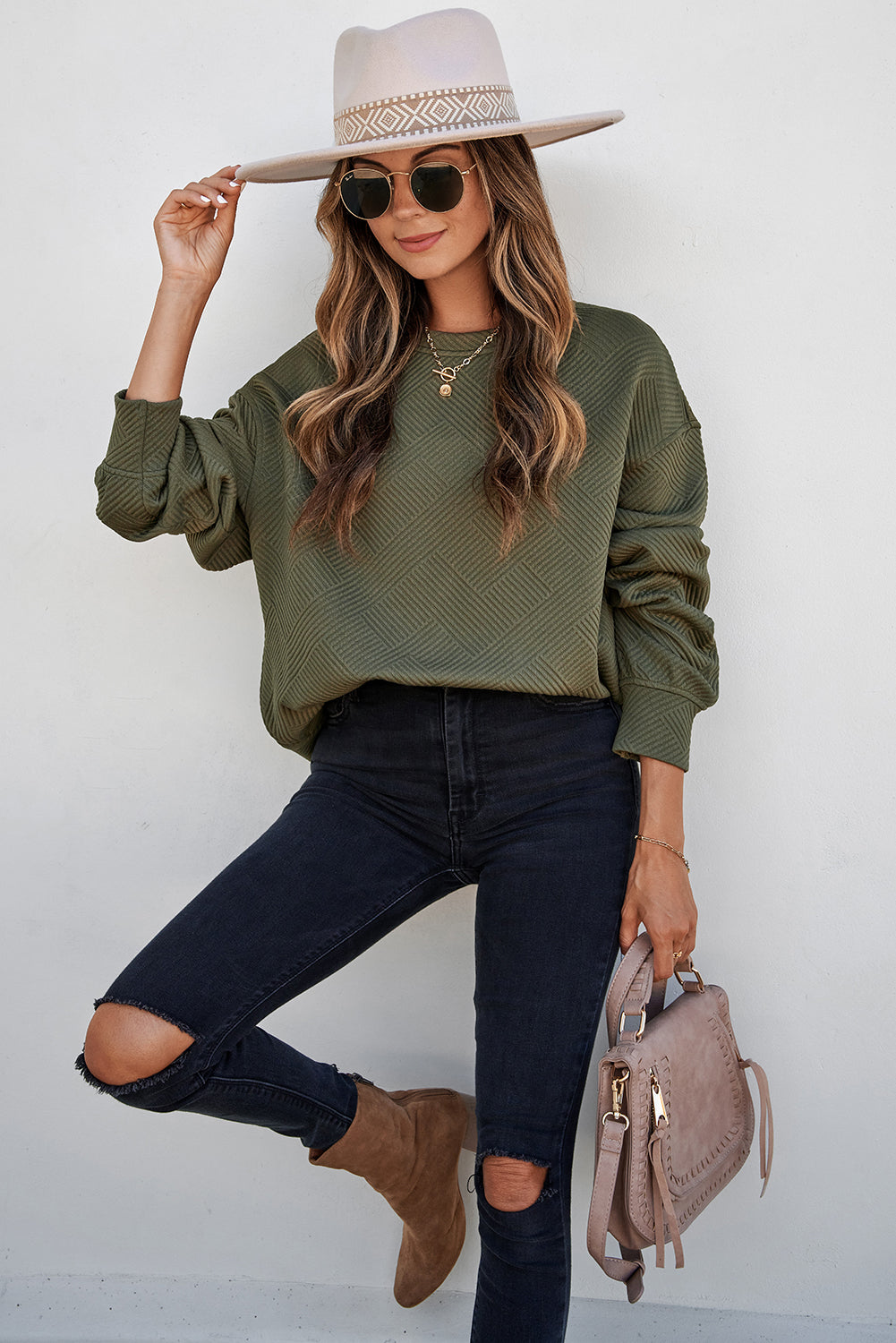 Morning Roast Textured Sweatshirt