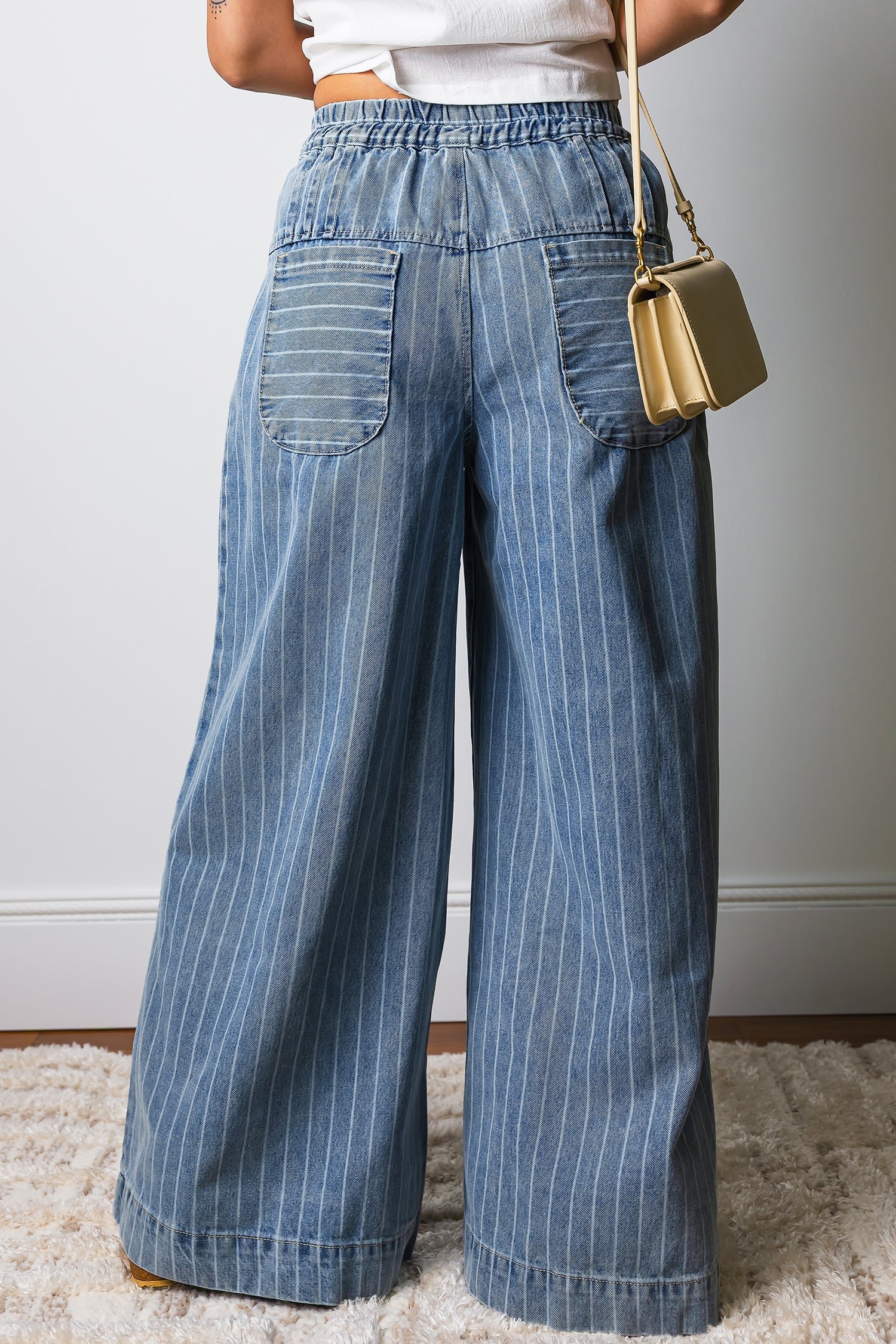 Tidal Wave Pleated Denim
