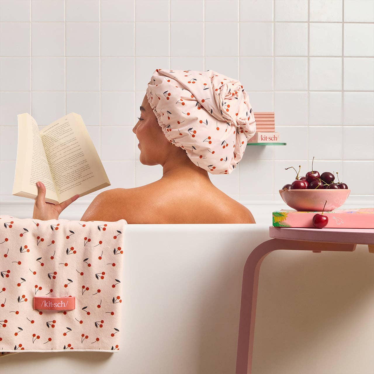 Pretty in Cherries Shower Cap