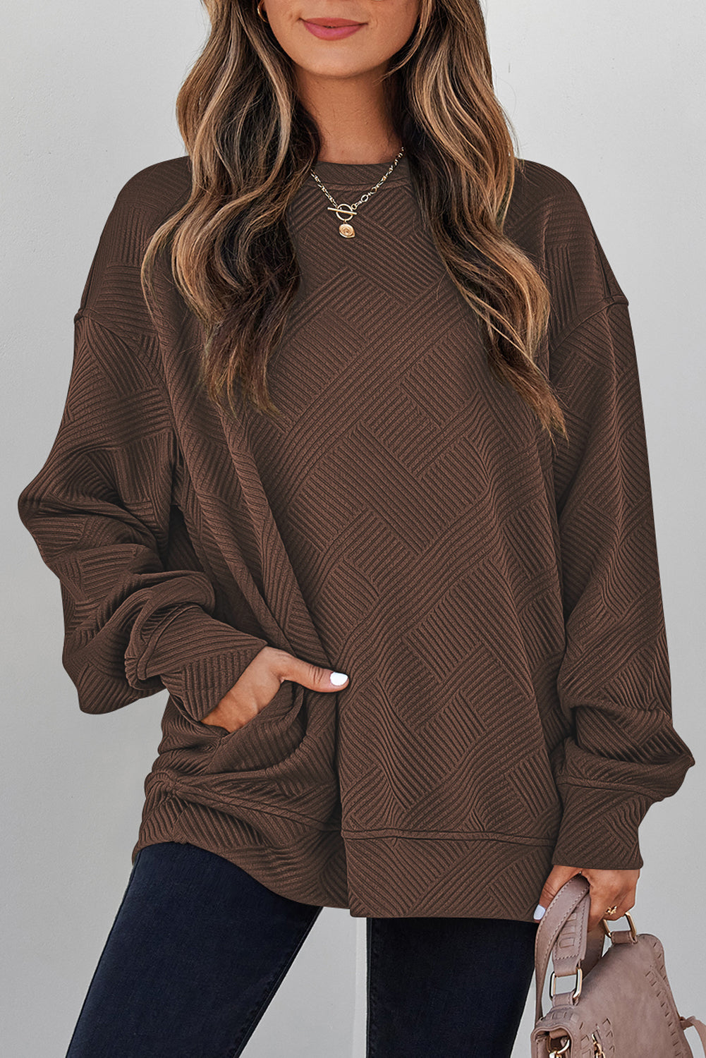 Morning Roast Textured Sweatshirt