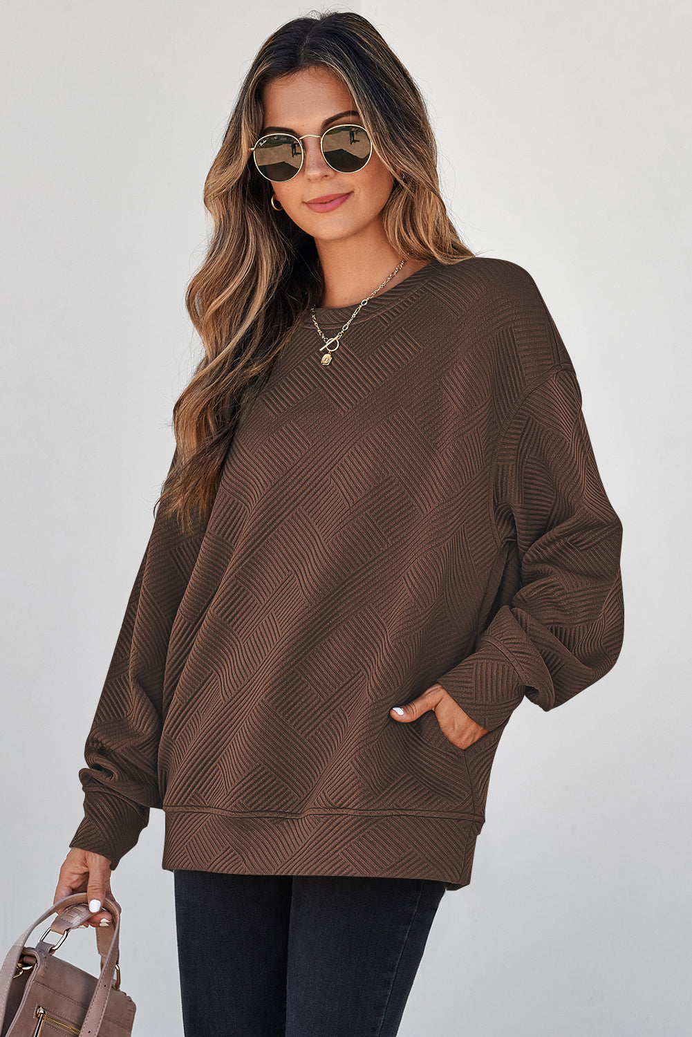 Morning Roast Textured Sweatshirt