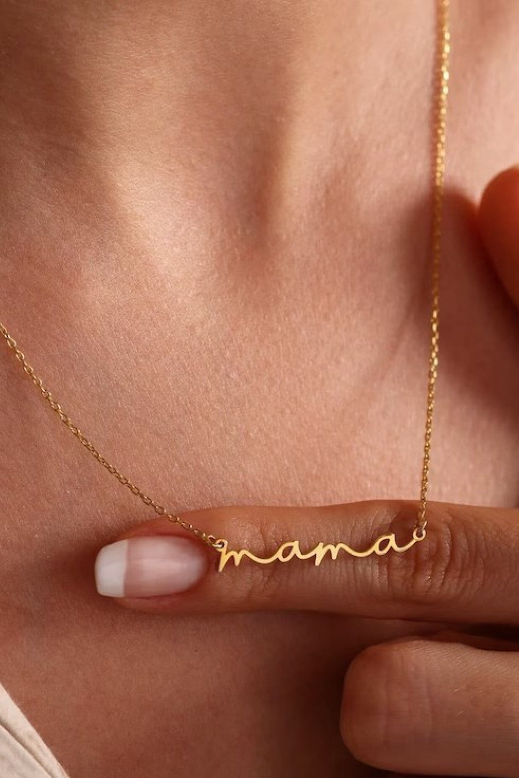 18K Gold Dipped “Mama” Necklace