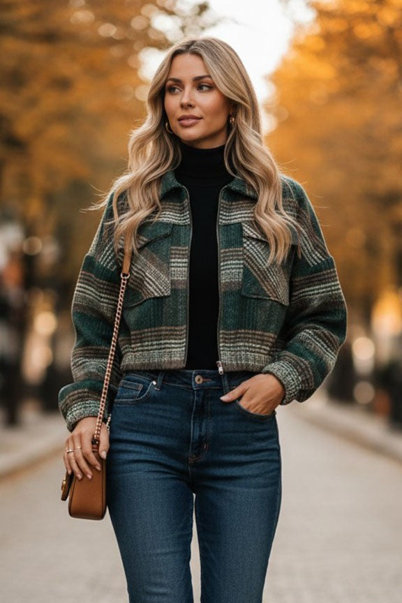 Cozy Plaid Flannel Jacket