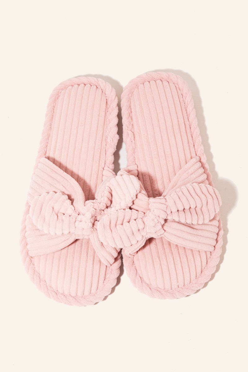 Blush Belle Open-Toe Slippers